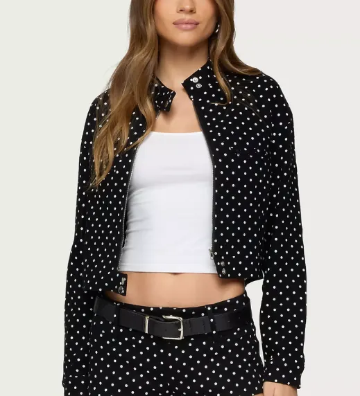 Edikted Tabitha Polka Dot Jacket